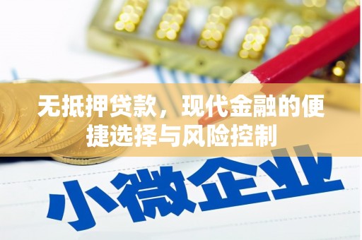 端州无抵押贷款，现代金融的便捷选择与风险控制
