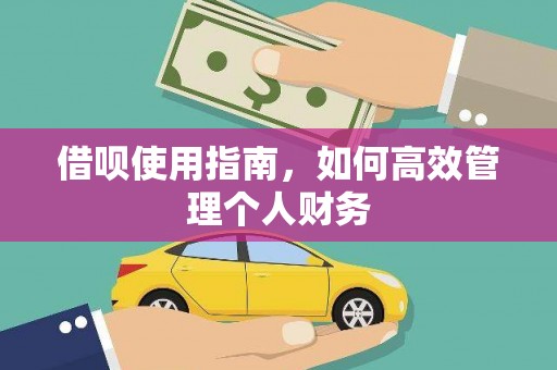 端州借呗使用指南，如何高效管理个人财务