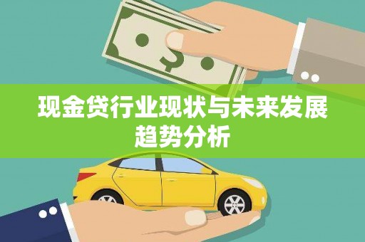 端州现金贷行业现状与未来发展趋势分析