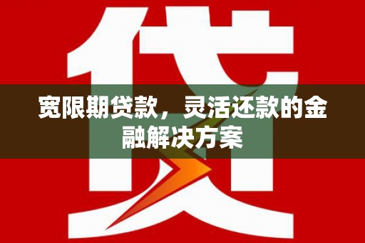 端州宽限期贷款，灵活还款的金融解决方案