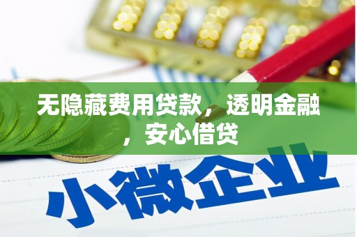 端州无隐藏费用贷款，透明金融，安心借贷