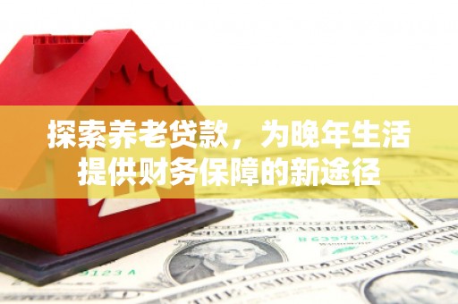 端州探索养老贷款，为晚年生活提供财务保障的新途径
