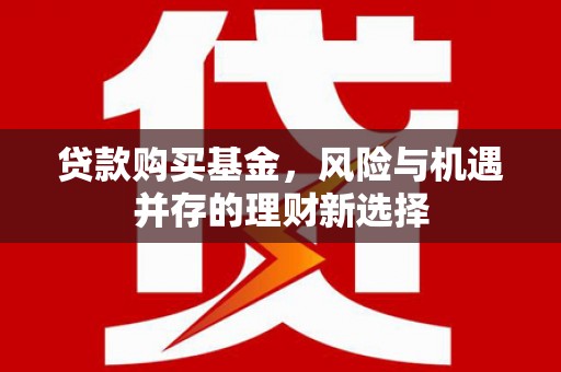 端州贷款购买基金，风险与机遇并存的理财新选择