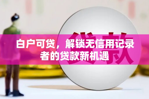 端州白户可贷，解锁无信用记录者的贷款新机遇