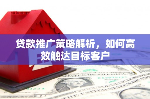 端州贷款推广策略解析，如何高效触达目标客户