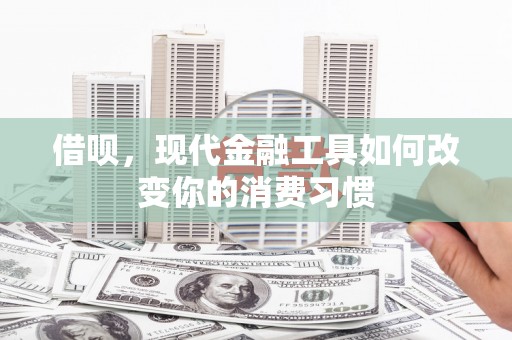 端州借呗，现代金融工具如何改变你的消费习惯