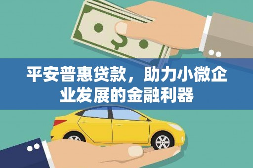 端州平安普惠贷款，助力小微企业发展的金融利器