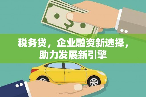 端州税务贷，企业融资新选择，助力发展新引擎