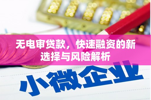 端州无电审贷款，快速融资的新选择与风险解析