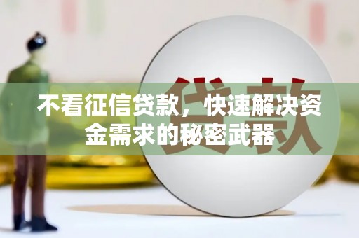 端州不看征信贷款，快速解决资金需求的秘密武器