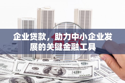 端州企业贷款，助力中小企业发展的关键金融工具
