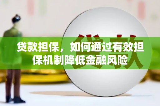 端州贷款担保，如何通过有效担保机制降低金融风险