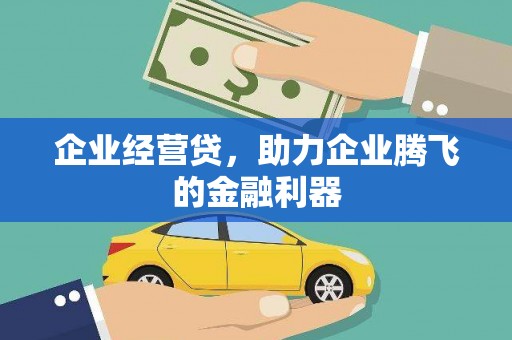 端州企业经营贷，助力企业腾飞的金融利器