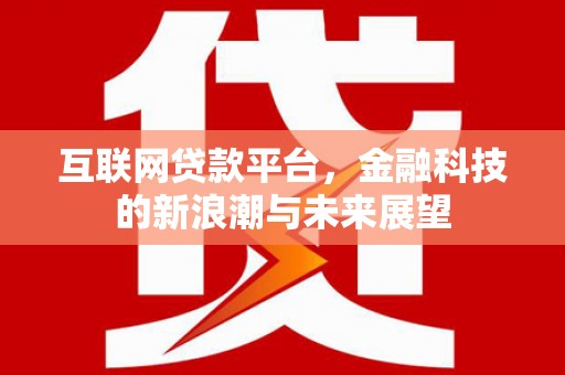 端州互联网贷款平台，金融科技的新浪潮与未来展望