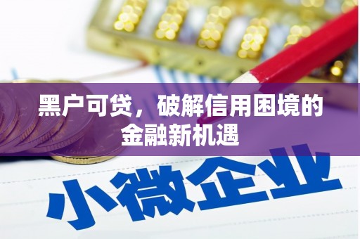 端州黑户可贷，破解信用困境的金融新机遇