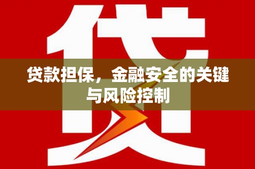 端州贷款担保，金融安全的关键与风险控制