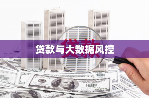 端州贷款与大数据风控