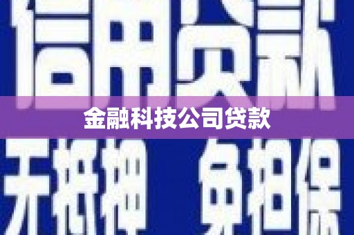 端州金融科技公司贷款