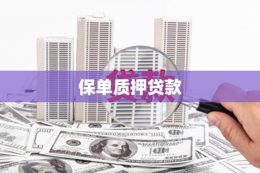 端州保单质押贷款