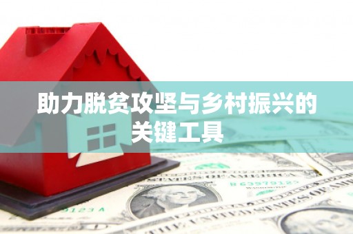 端州助力脱贫攻坚与乡村振兴的关键工具